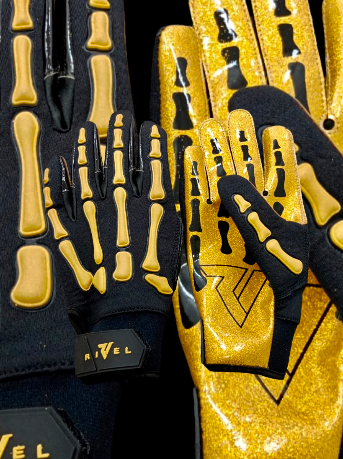 24k Reaper Bones Football Gloves - Image 4