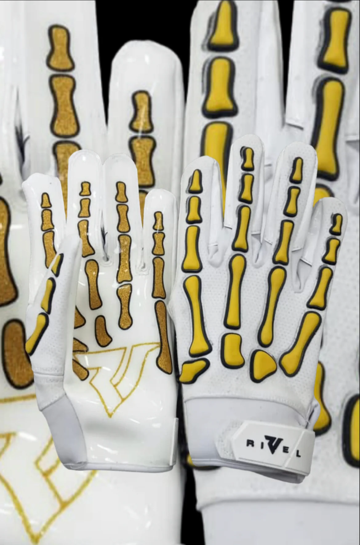 24k Reaper Bones Football Gloves - Image 7