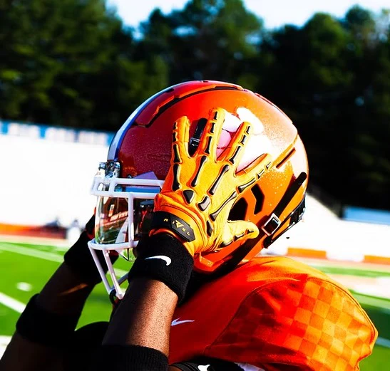 OG Reaper Bones Football Gloves (Black & White Bones) - Image 5