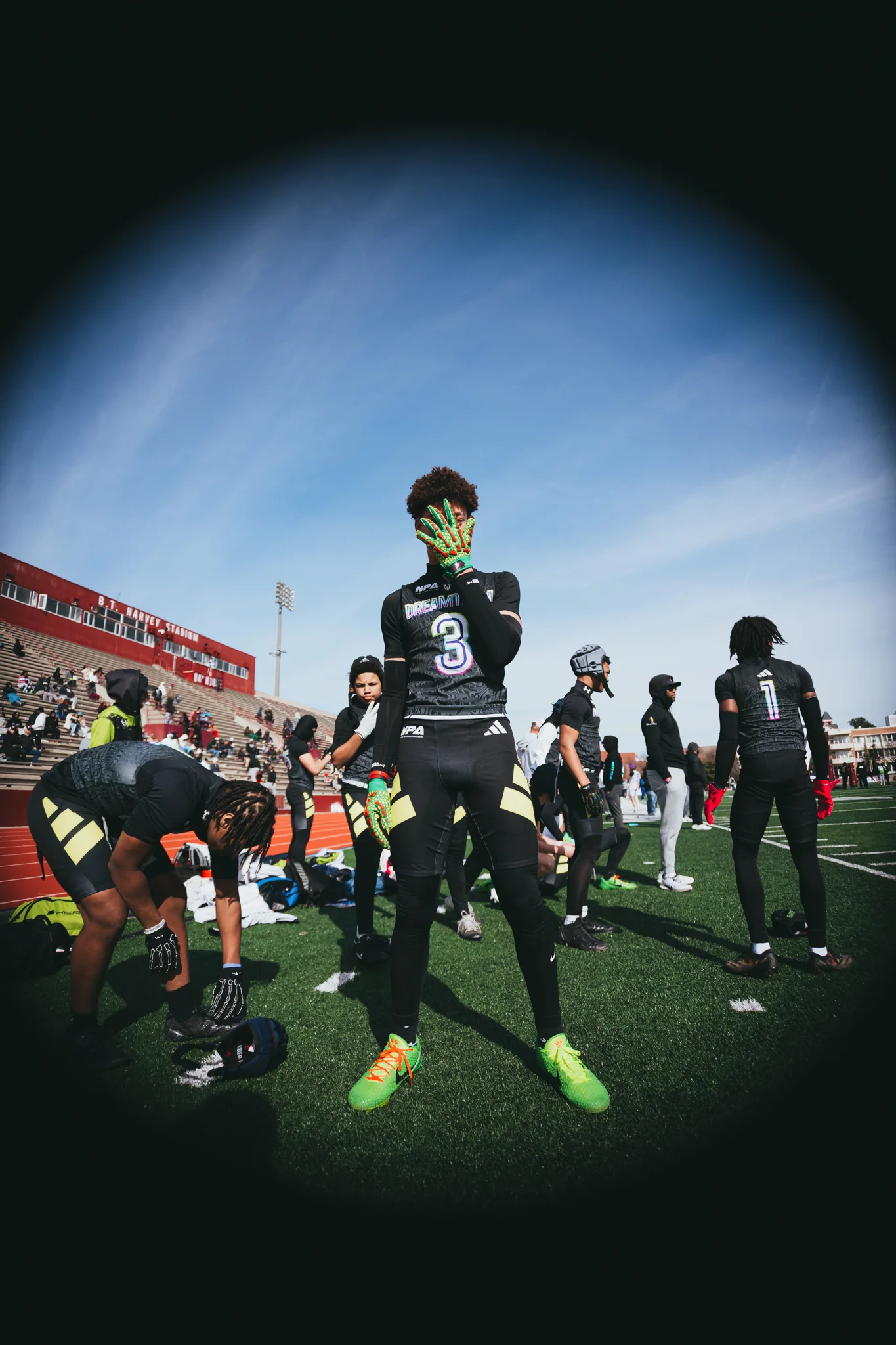 Reaper Grinch Bones Football Gloves - Image 3