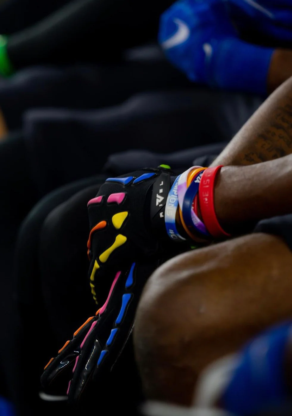 Reaper NEON LIGHTS Football Gloves - Image 3