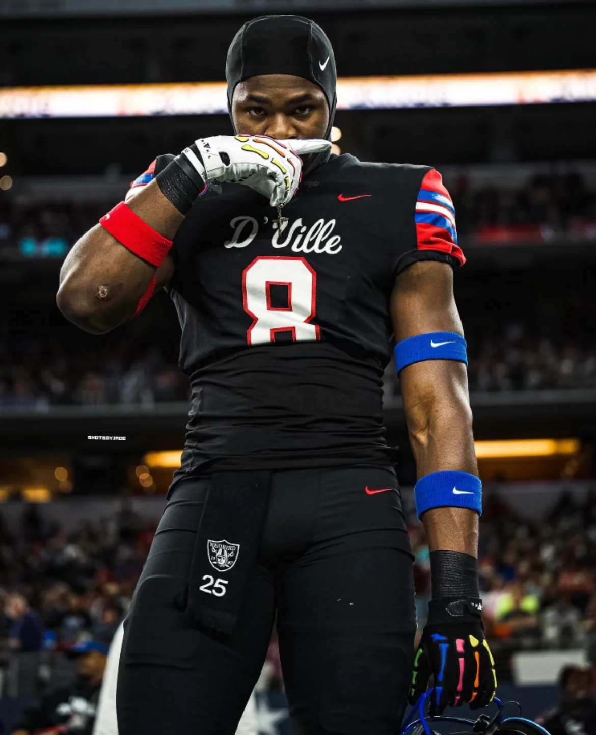 Reaper NEON LIGHTS Football Gloves - Image 4