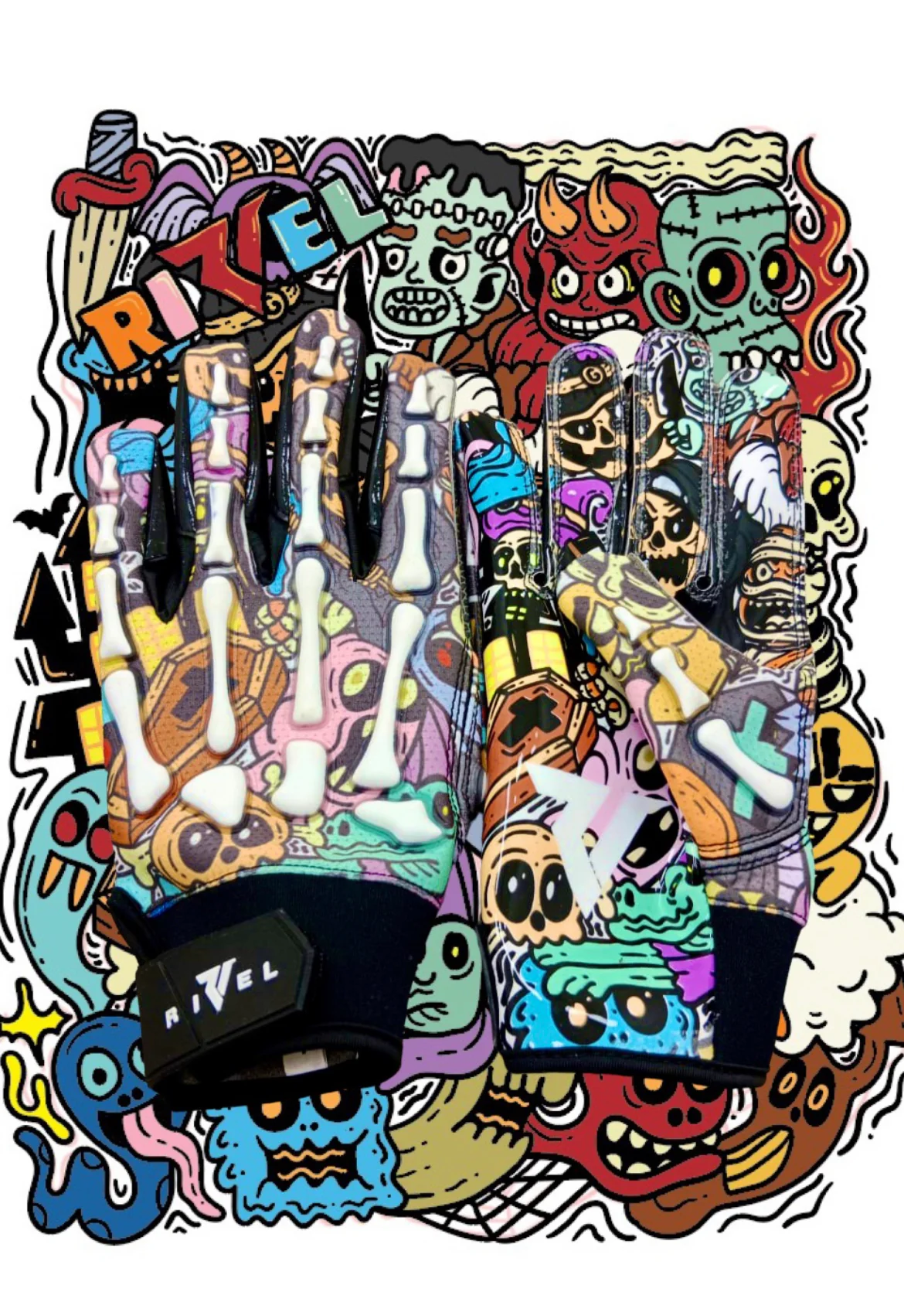 Reaper OFF THE WALL Bones Football Gloves - Image 10