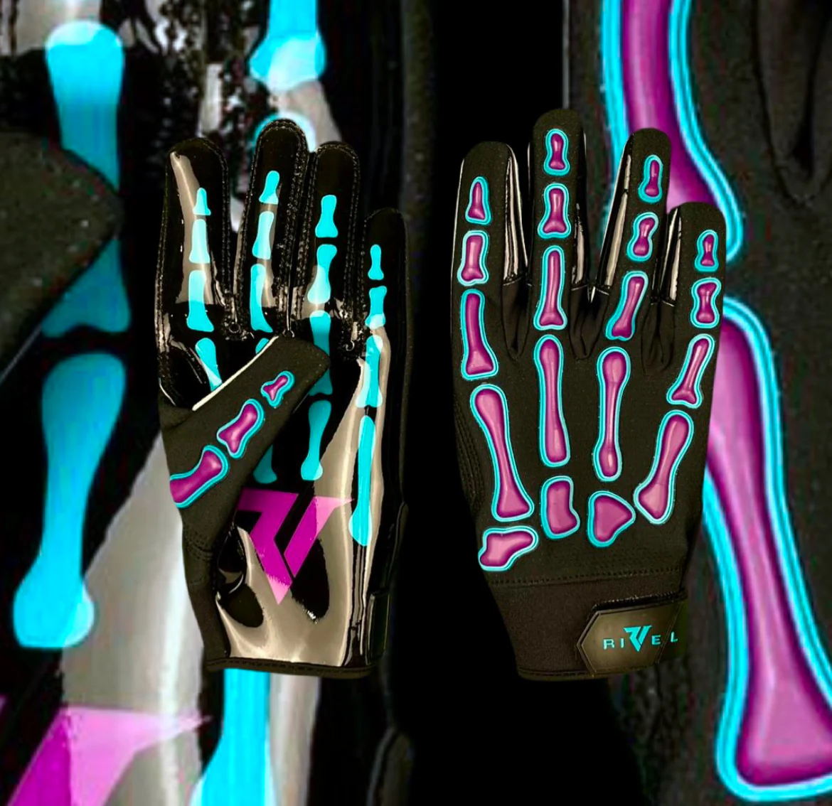 Reaper OFF THE WALL Bones Football Gloves - Image 12