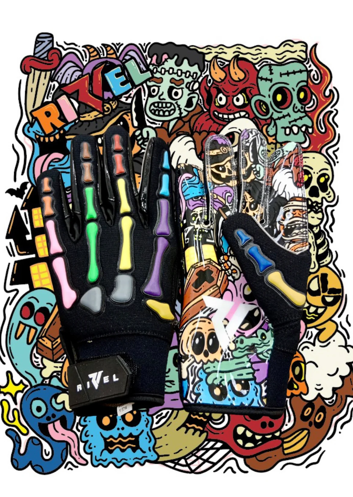 Reaper OFF THE WALL Bones Football Gloves - Image 5