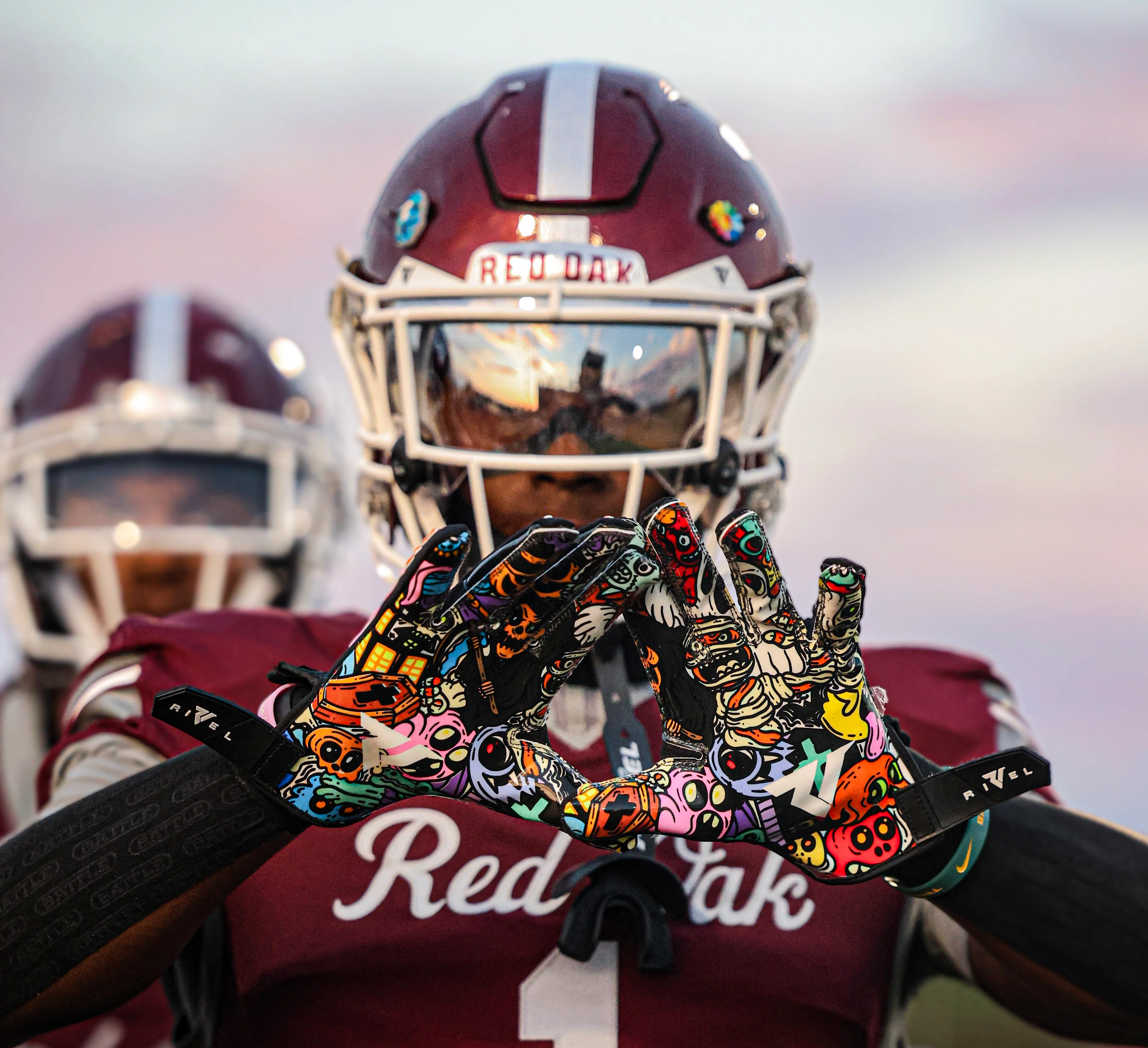 Reaper OFF THE WALL Bones Football Gloves - Image 7