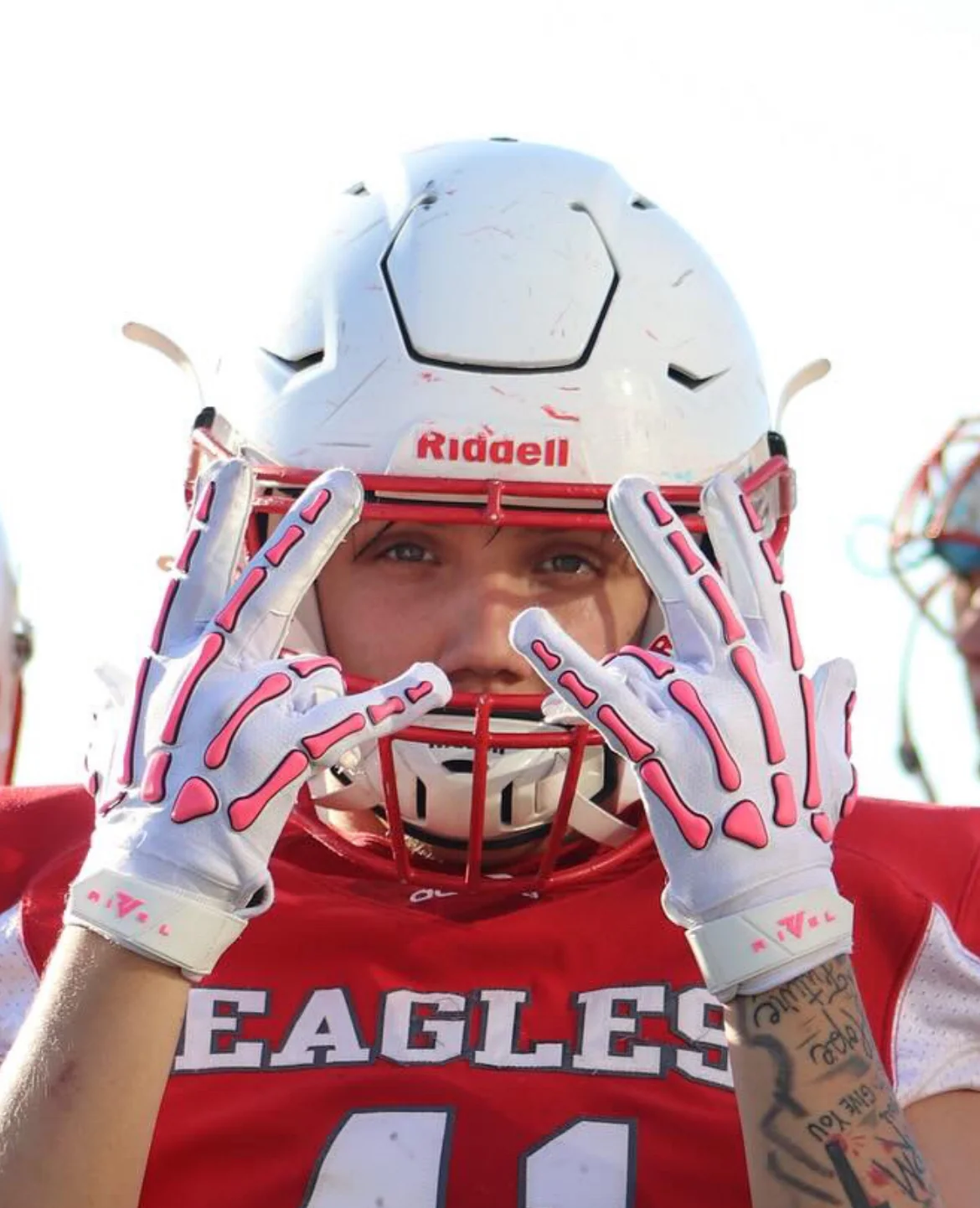 Reaper White Series Bones Football Gloves - Image 10