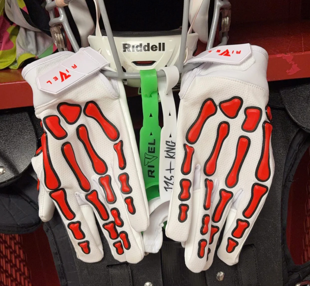 Reaper White Series Bones Football Gloves - Image 6