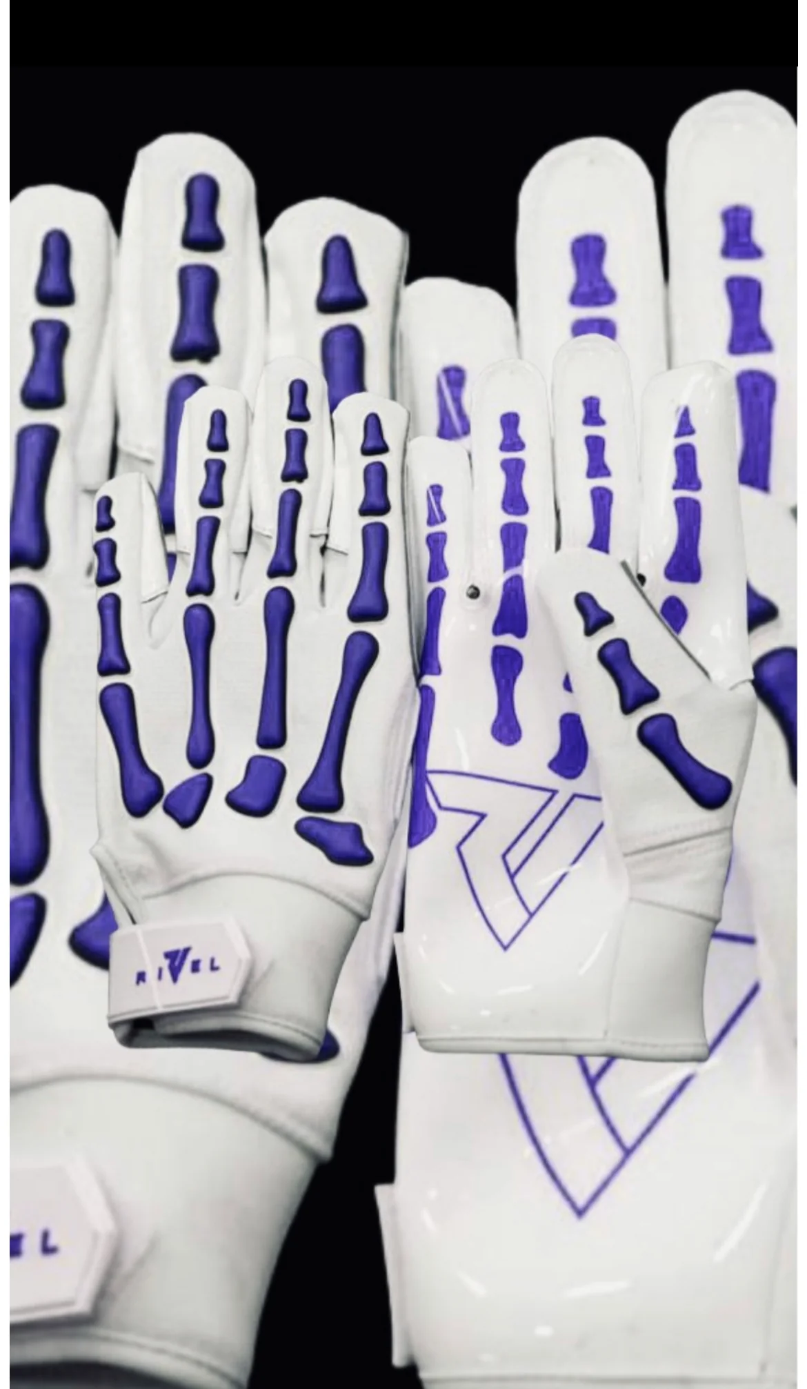 Reaper White Series Bones Football Gloves - Image 9